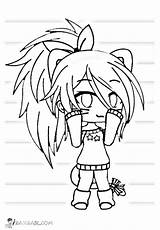 Gacha Life Coloring Pages Girl Baby Print Friends Shy sketch template