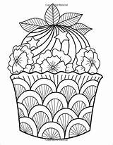 Zentangle Print Pages Coloring Getcolorings Cupcake sketch template