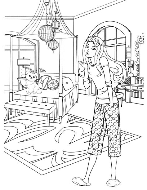 barbie house coloring coloring pages
