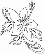 Hibiscus Coloring Flower Printable Pages Popular sketch template