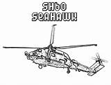 Helicopter Pages Coloring Apache Seahawk Sh60 sketch template