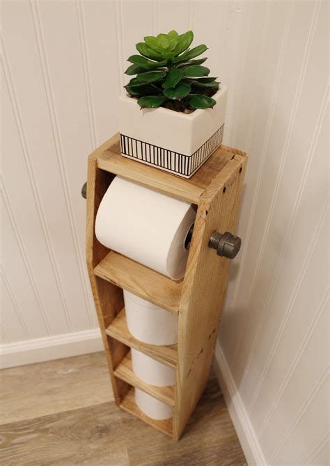 wooden toilet paper stand