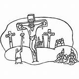 Crucifixion Coloring Pages Jesus Drawing Getcolorings Getdrawings sketch template