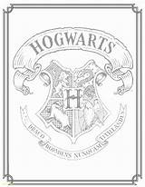 Hogwarts Coloring Pages Houses Potter Harry House Crest Getdrawings sketch template