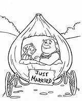 Coloring Pages Shrek Fiona Married Just Carriage Friendly Onion Princess Drawing Kid Disney Printable Were They Wedding Colouring Kids Cartoon sketch template