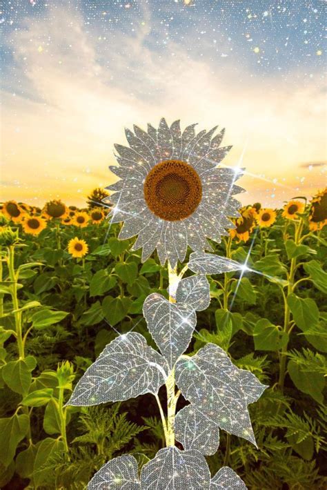 sparkling sunflowers sunflower wallpaper glitter photography
