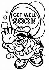 Well Soon Coloring Pages Printable Cards Kitty Hello Santa Says Card Books Busy Toddler Keep Doctor Wishes sketch template