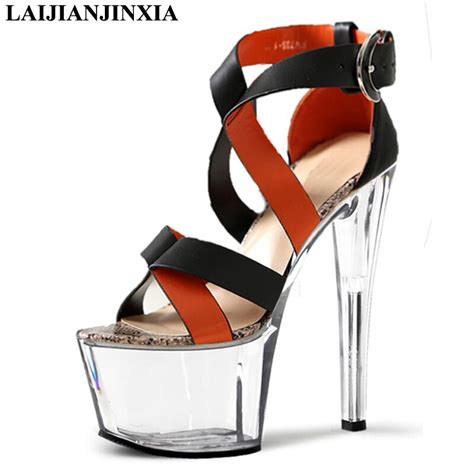 laijianjinxia sexy 17cm thin high heels women pole dance shoes night