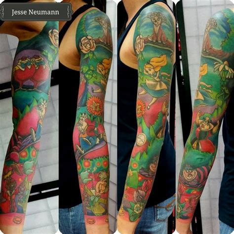 alice  wonderland sleeve  jesse neumann tattoos