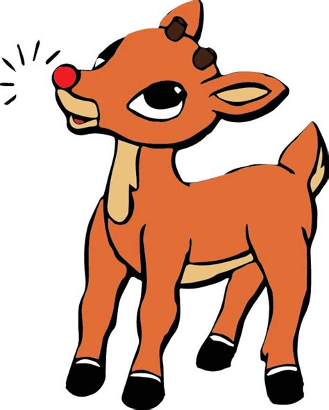 rudolph  red nosed reindeer svg file etsy