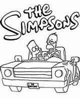 Homer Bart Simpsons Coloring Logo Printable Pages Simpson Car Topcoloringpages Print Family sketch template