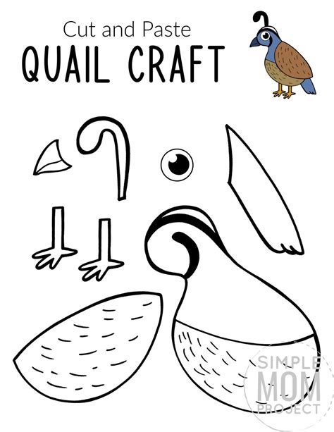 cut  paste bird crafts  kids simple mom project