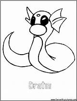Coloring Pokemon Dratini Pages Dragon Dragonair Getcolorings Colouring Fun Color sketch template