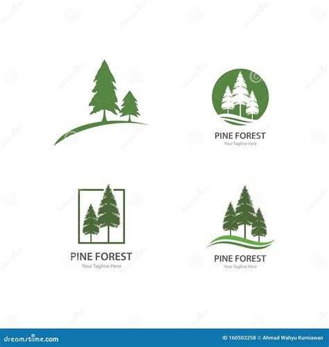pine tree logo ilustration stock vector illustration  graphic