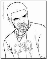 Coloring Drake Pages Rapper American African Easy Drawing Famous Printable Chains Print Color People Hop Hip Rake Template Getcolorings Getdrawings sketch template