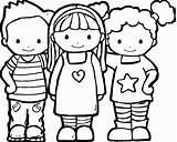 Coloring Friends Pages Kids Cute sketch template
