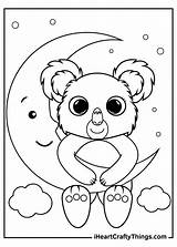 Koalas Koala Iheartcraftythings Moon Slight Grin Slumber Open sketch template