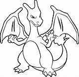Charizard Pokemon Drawing Coloring Getdrawings sketch template