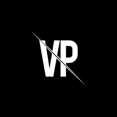 vp logo monogram  slash style design template  vector art  vecteezy