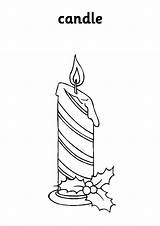 Candle Coloring Pages Light Paschal Color Template sketch template