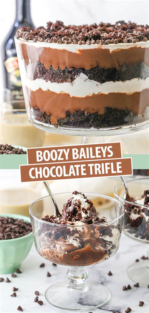 boozy baileys chocolate trifle recipe trifle dessert recipes