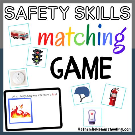 safety skills match  game roshambo homeschooling