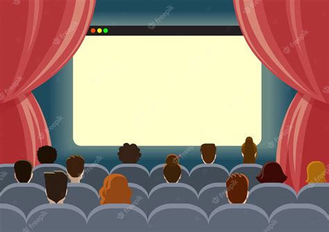 premium vector  cinema   theater empty screen template