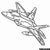 Coloring Raptor Pages Jet Fighter Airplane Color Aircraft Printable Kids Army Sheets Clipart Thecolor Print Drawing Colouring Plane Boys Jets sketch template