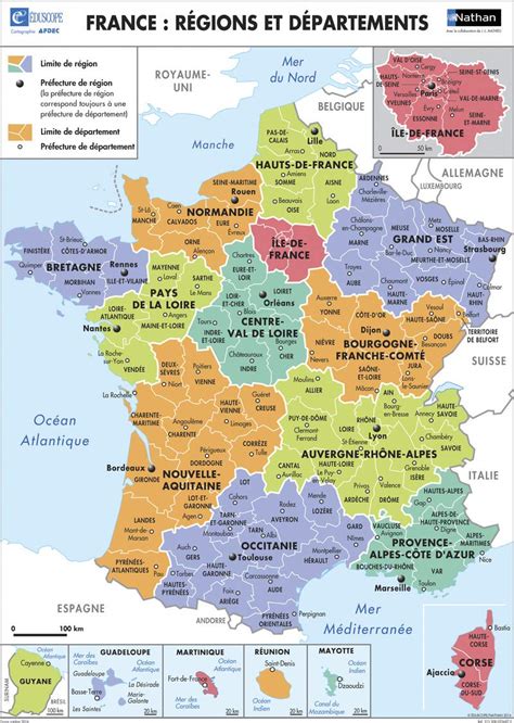 Carte France Départements Arts Et Voyages