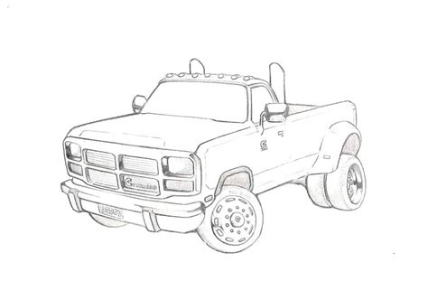 ford dually truck coloring page