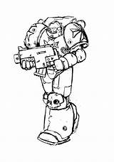 Marine Terminator Wip sketch template