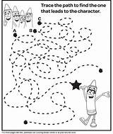 Path Coloring Trace Pages Color Kids Bluetiful Crayola Visit School Worksheets sketch template