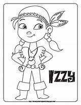 Jake Pirates Coloring Sheets Neverland Disney Pages Land Never Izzy sketch template