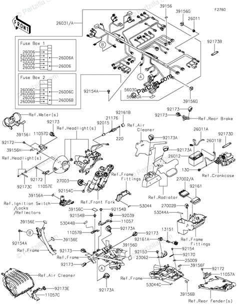 kawasaki motorcycle  oem parts diagram  chassis electrical equipment partzillacom