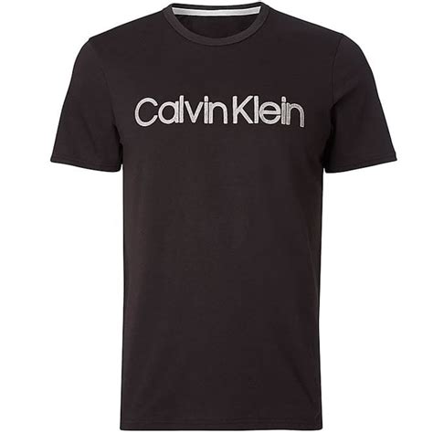 Calvin Klein Cotton Logo Crew T Shirt Black