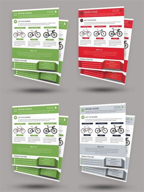 cycle shop flyer template with images flyer template