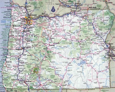 large detailed roads  highways map  oregon state   cities