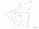 Nicaragua Departments sketch template