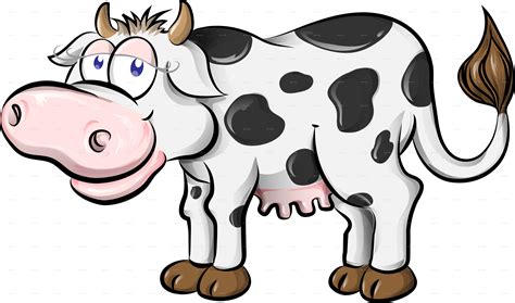 2 Cartoon Cow Character Mascots By Doomko Graphicriver