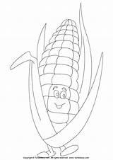 Corn Coloring Cob Pages Ear Dots Sheet Vegetables Color Print Library Comments sketch template