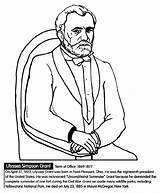 Grant Ulysses President Coloring Pages Crayola sketch template