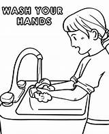 Hygiene Washing Getdrawings Handwashing Coloringsun sketch template