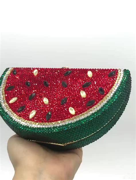 Bling High Quality Custom Handmade Rhinestone Watermelon