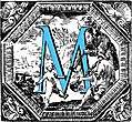 historiated decorative initial capital letter   blue