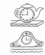 Clock Coloring Pages Drawing Clocks Mantel Cuckoo Antique Mantle Simple Kids Template Getdrawings Objects Color Popular Coloringhome Book sketch template