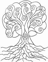 Tree Coloring Life Pages Spiral Drawing Adult Hamsa Colouring Line Printable Color Getcolorings Mandala Trees Getdrawings Draw Choose Board sketch template