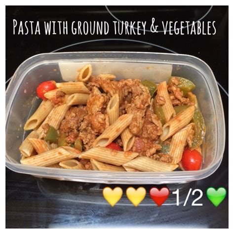 day fix approved dinner pasta  ground turkey vegetables