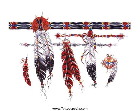 Feathers Armband Tattoo Design Indian Feather Tattoos