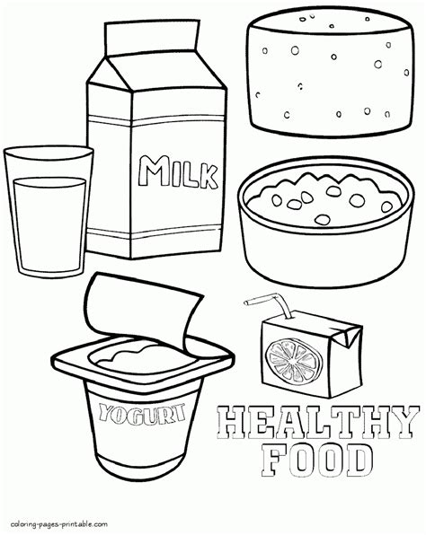 healthy  unhealthy food coloring pages printable coloring pages