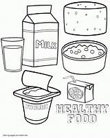 Food Coloring Healthy Pages Printable Unhealthy Print Look Other sketch template